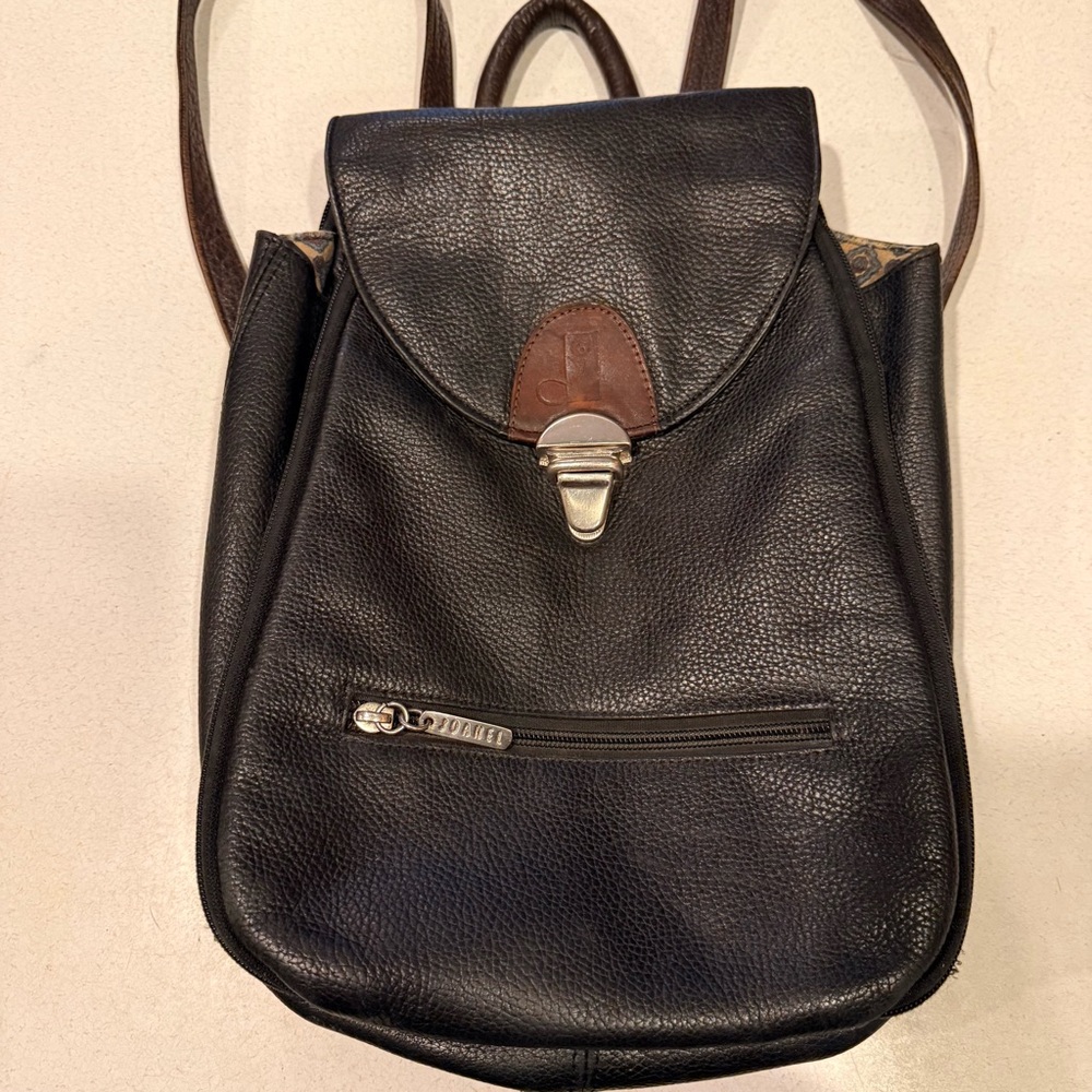 Joanel Pebbled leather backpack purse